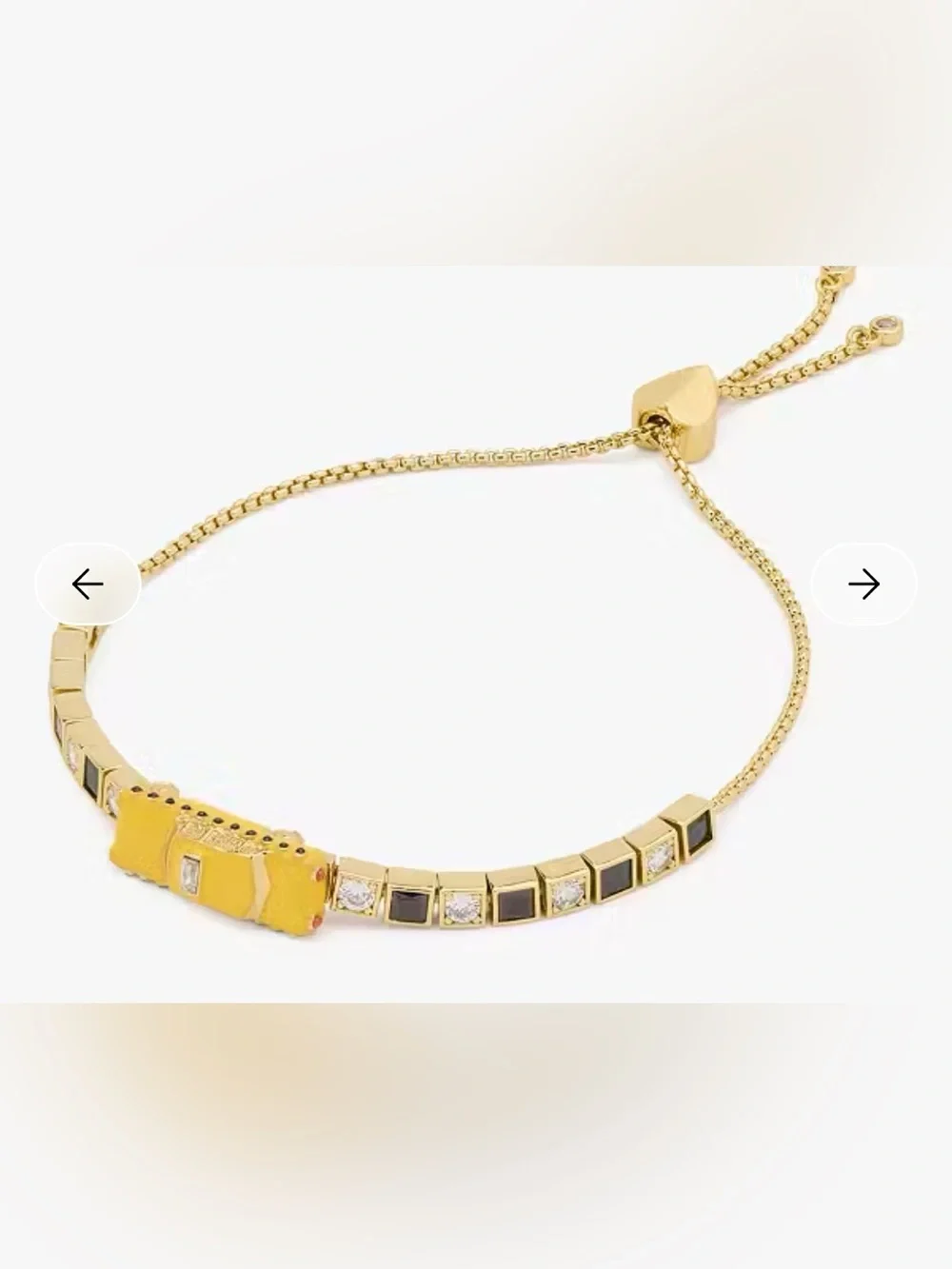 NWT Kate Spade Hit City Taxi Slider Bracelet Yellow 💛 - Picture 2 of 6